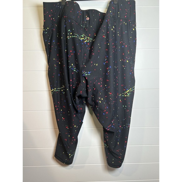 LIVI Active Capri Leggings Women's Plus Size 34/36 Splatter Print EUC - Picture 7 of 8